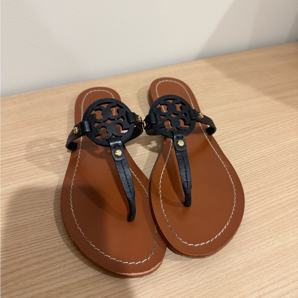 Tory Burch Black and Brown Sandals